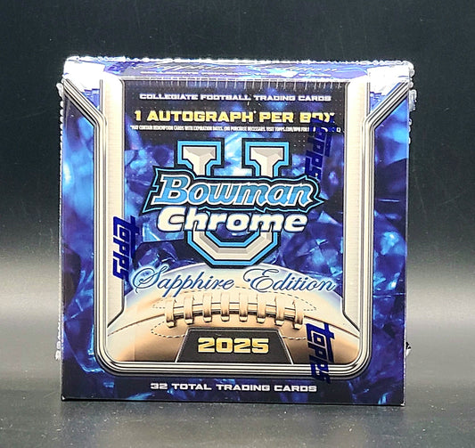 2025 Bowman Chrome University Football Sapphire Edition Box