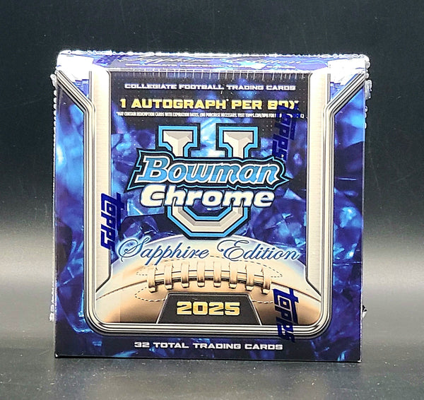 2025 Bowman Chrome University Football Sapphire Edition Box
