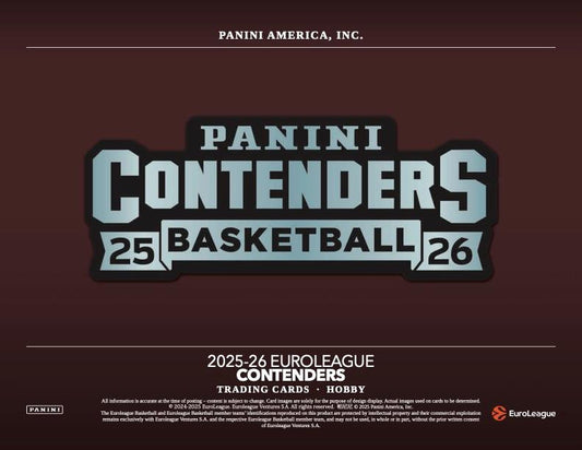 PRE-ORDER 2025/26 Panini Contenders EuroLeague Basketball Hobby Box