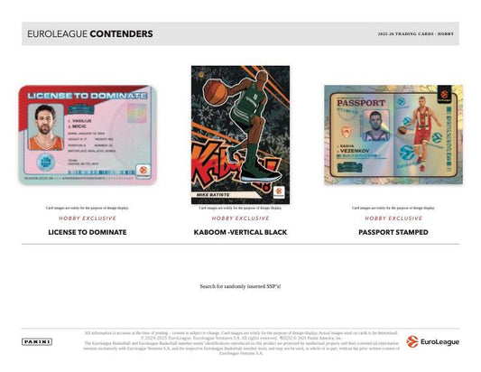 PRE-ORDER 2025/26 Panini Contenders EuroLeague Basketball Hobby Box