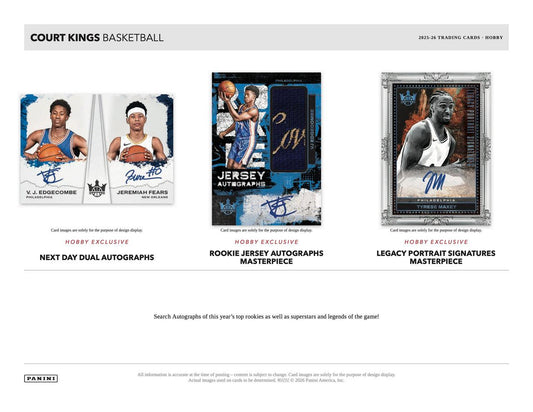 PRE-ORDER 2025/26 Panini Court Kings Basketball Hobby Box