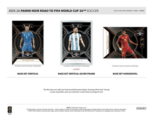 PRE-ORDER 2025/26 Panini Noir Road To FIFA World Cup 26 Soccer Hobby Box