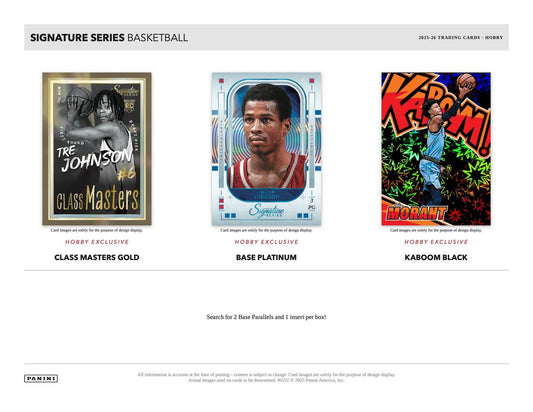 PRE-ORDER 2025/26 Panini Signature Series Basketball Hobby Box