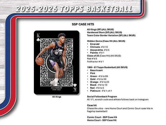 PRE-ORDER 2025/26 Topps Basketball Jumbo Box