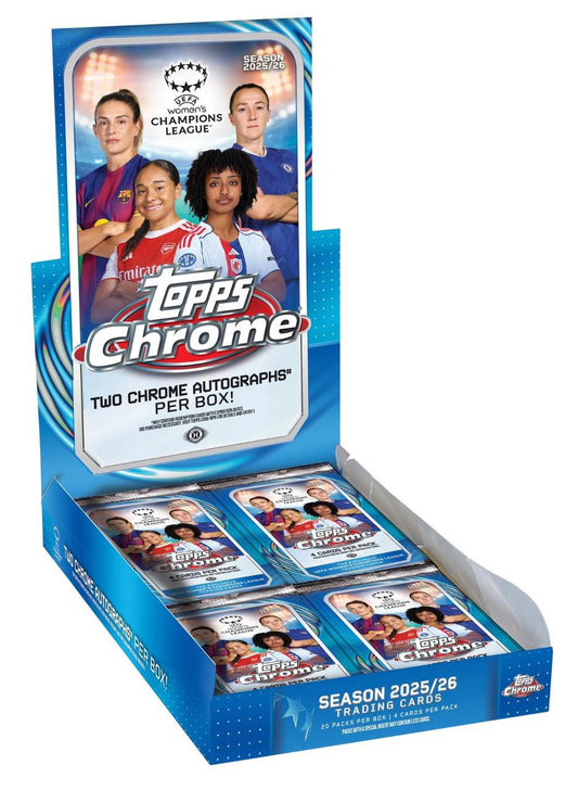 PRE-ORDER 2025/26 Topps UEFA Women's Champions League Chrome Soccer Hobby Box