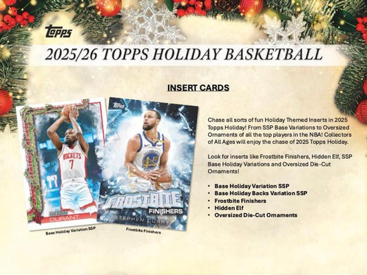 PRE-ORDERS 2025/26 Topps Holiday Basketball Mega Box