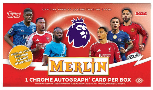 PRE-ORDER 2026 Topps Merlin Premier League Soccer Hobby Box