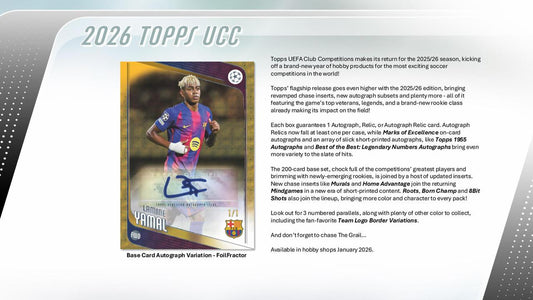 2025/26 Topps UEFA Club Competitions Soccer Hobby Box