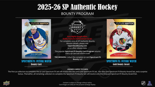 Pre-Order 2025/26 Upper Deck SP Authentic Hockey Hobby Box