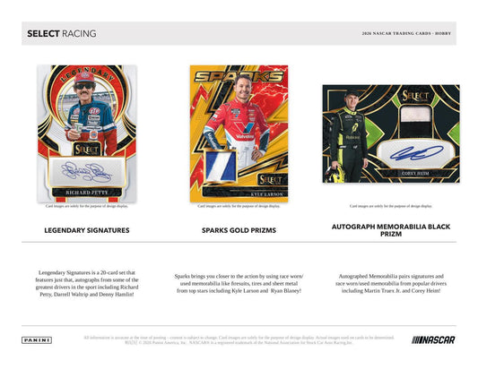 PRE-ORDER 2026 Panini Select Racing Hobby Box