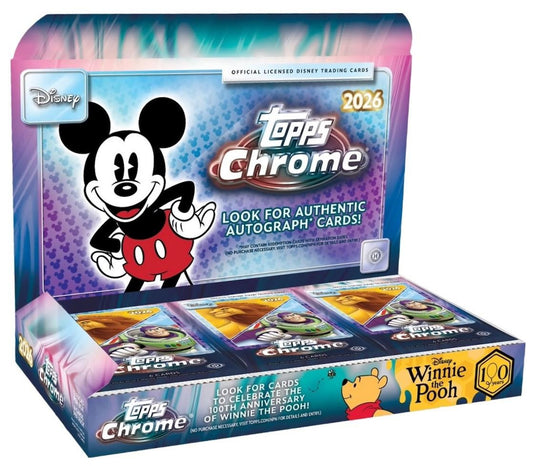PRE-ORDER 2026 Topps Chrome Disney Hobby Box