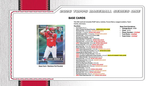 PRE-ORDER 2026 Topps Series 1 Baseball Super Box