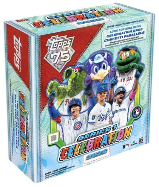 PRE-ORDER 2026 Topps Series 1 Baseball Celebration Mega Box