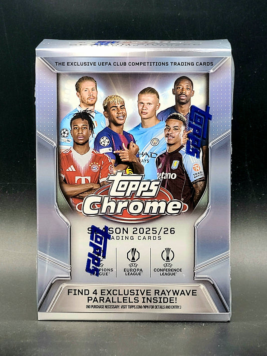 2025/26 Topps UEFA Club Competitions Chrome Soccer Blaster Box