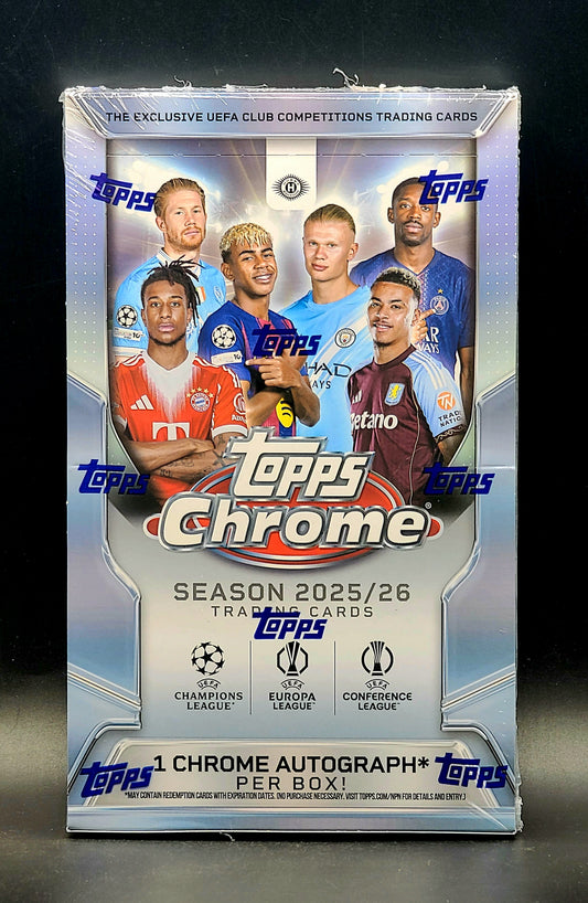2025/26 Topps UEFA Club Competitions Chrome Soccer Hobby Box