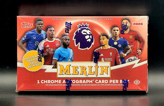 2026 Topps Merlin Premier League Soccer Hobby Box