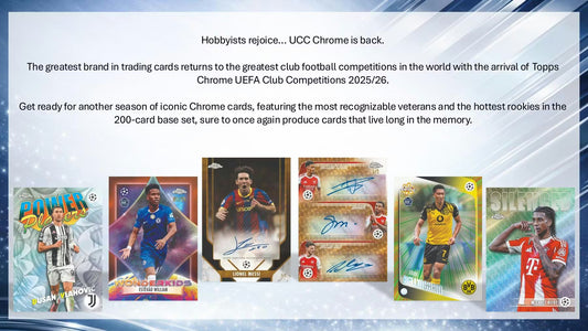 2025/26 Topps UEFA Club Competitions Chrome Soccer Blaster Box