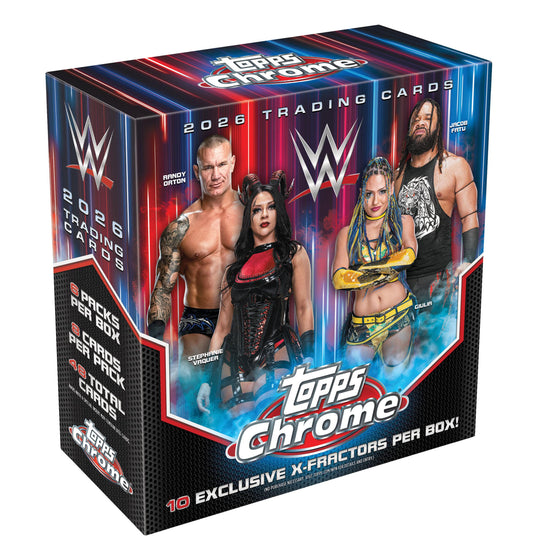 PRE-ORDER 2026 Topps Chrome WWE Mega Box