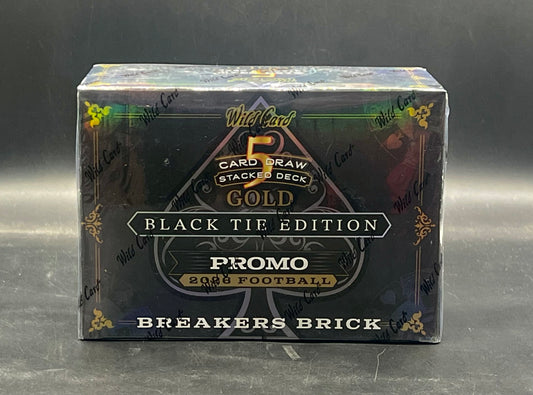 2026 Wild Card Five Card Draw Stacked Deck Gold Football Black Tie Edition Breaker's Brick