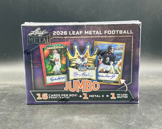 2026 Leaf Metal Football Jumbo Box