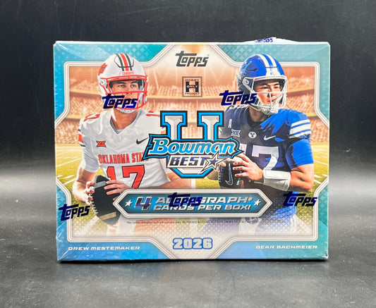 PRE-ORDER 2026 Bowman's Best University Football Hobby Box