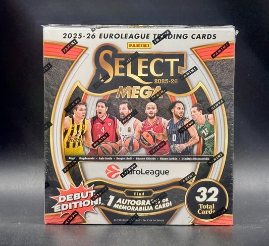 Pre-Order 2025/26 Panini Select EuroLeague Basketball Hobby Mega Box