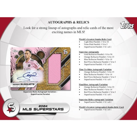 PRE-ORDER 2024 Topps MLS Superstars Soccer Hobby Box