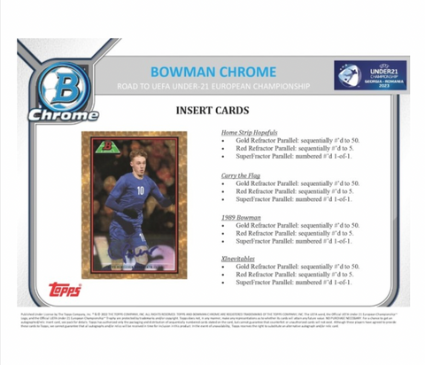 2022 Bowman Chrome Road to UEFA Under 21 European Championship Soccer Lite Box