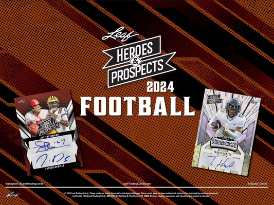 2024 Leaf Heroes & Prospects Football Jumbo Box