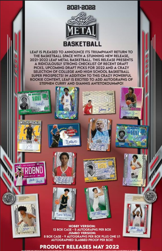 2021/22 Leaf Metal Basketball Hobby Box