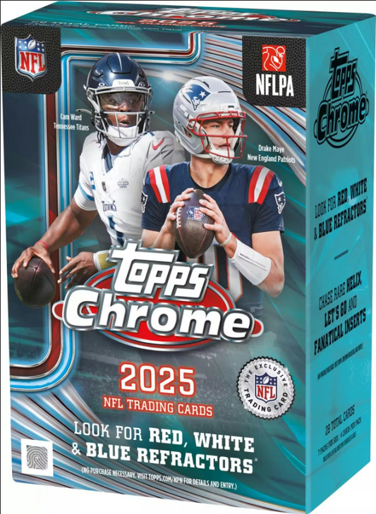PRE-ORDER 2025 Topps Chrome Football Blaster Box