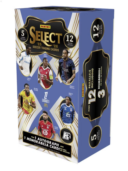 PRE-ORDER 2025/26 Panini Select Ligue 1 Soccer H2 Box