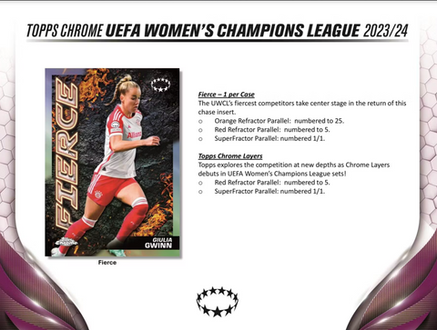 2023/24 Topps UEFA Women's Champions League Chrome Soccer Hobby Box