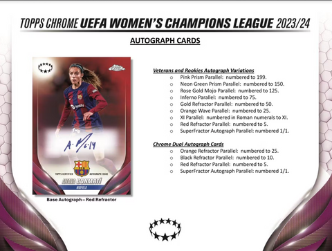 2023/24 Topps UEFA Women's Champions League Chrome Soccer Hobby Box