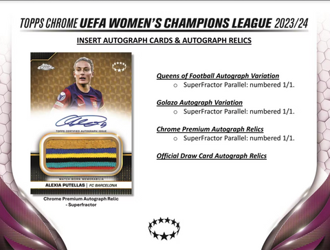 2023/24 Topps UEFA Women's Champions League Chrome Soccer Hobby Box