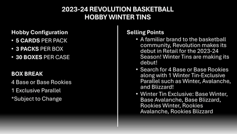 2023/24 Panini Revolution Basketball Winter Tin