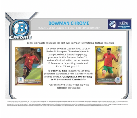 2022 Bowman Chrome Road to UEFA Under 21 European Championship Soccer Lite Box