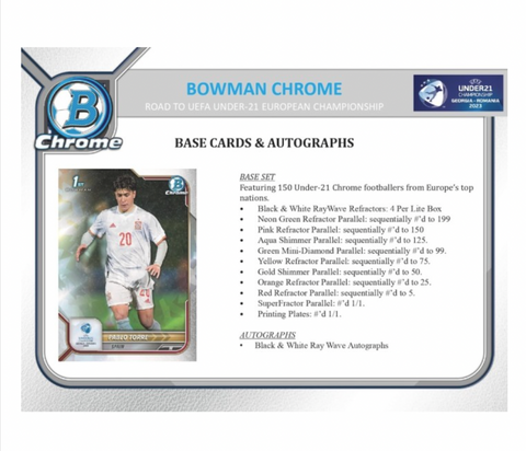 2022 Bowman Chrome Road to UEFA Under 21 European Championship Soccer Lite Box