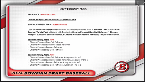 2024 Bowman Draft Baseball Super Jumbo Box