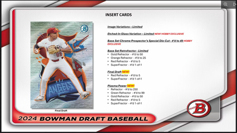 2024 Bowman Draft Baseball Jumbo Box