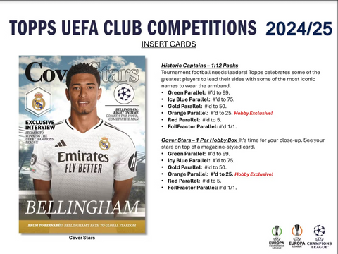 2024/25 Topps UEFA Club Competitions Soccer Hobby Box