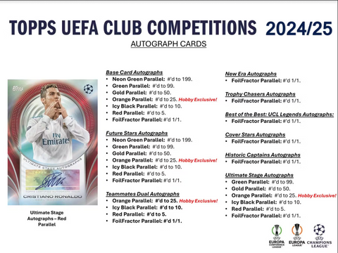 2024/25 Topps UEFA Club Competitions Soccer Hobby Box