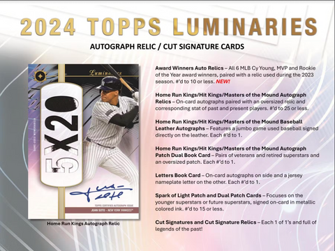 PRE-ORDER 2024 Topps Luminaries Baseball Hobby Box