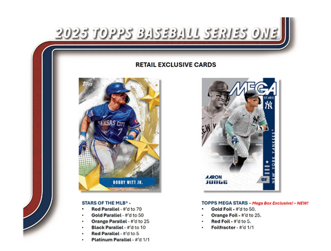 2025 Topps Series 1 Baseball Retail 20-Pack Box