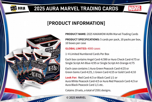 2025 KAKAWOW Aura Marvel Trading Cards Hobby Box