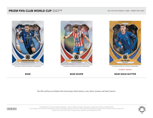 PRE-ORDER 2025 Panini Prizm FIFA Club World Cup Soccer Hobby Mega Box