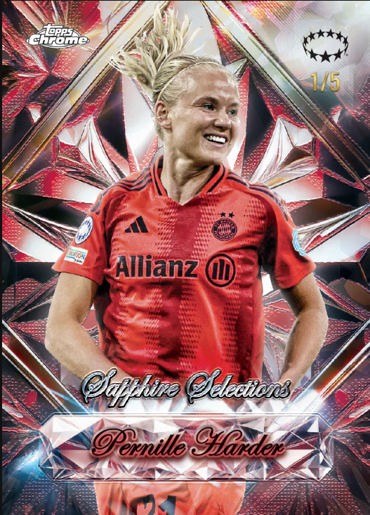 2024/25 Topps UEFA Women's Champions League Chrome Soccer Sapphire Edition Box