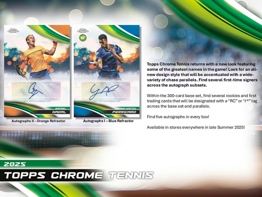 PRE-ORDER 2025 Topps Chrome Tennis Breaker's Delight Box