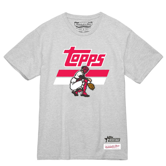 Topps Heritage Grey Stripe Catcher Tee