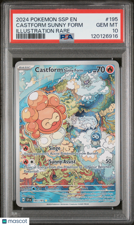 2024 Pokemon SSP EN-Surging Sparks Castform Sunny Form Illustration Ra ...
